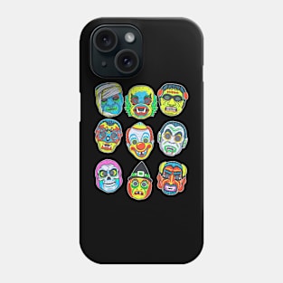 Retro Halloween Masks Phone Case