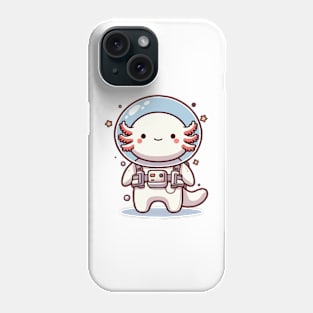 cute astronaut axolotl Phone Case