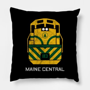 Vintage Maine Central MEC Railroad Train Engine T-Shirt Pillow