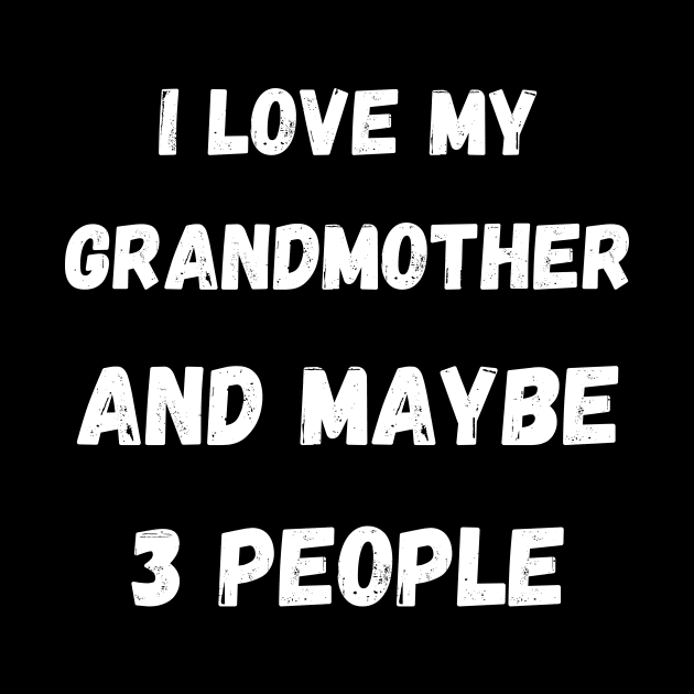 I LOVE MY GRANDMOTHER AND MAYBE 3 PEOPLE by Giftadism