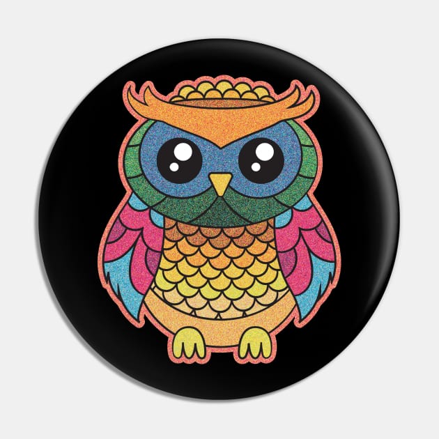 Colorful Owl Gift Pin by TheTeeBee