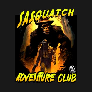 Sasquatch Adventure Club Bigfoot Explorer Action Movie Poster T-Shirt