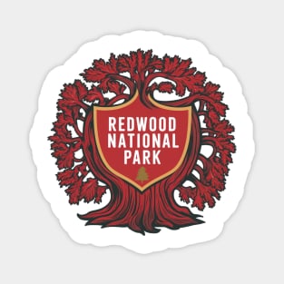 Abstract Redwood National Park Emblem Magnet