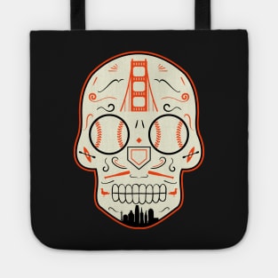 San Francisco Baseball Sugar Skull Tote