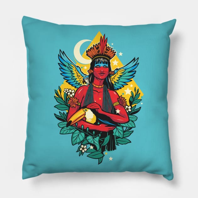 Terra Brasilis Pillow by dracoimagem