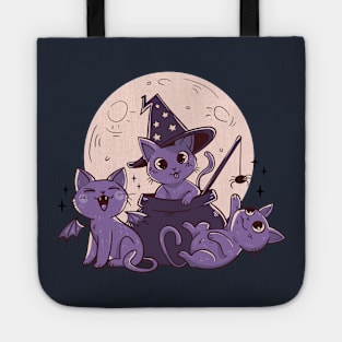 Halloween cats and moon Tote