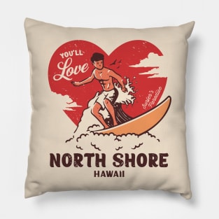 Vintage Surfing You'll Love North Shore Oahu, Hawaii // Retro Surfer's Paradise Pillow