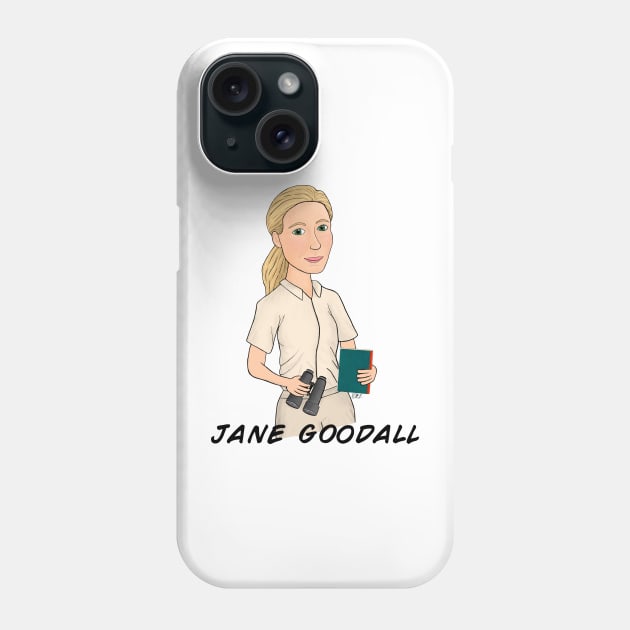 Young Jane Goodall Phone Case by EcoElsa