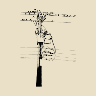 Telephone Pole (Dark on light) T-Shirt