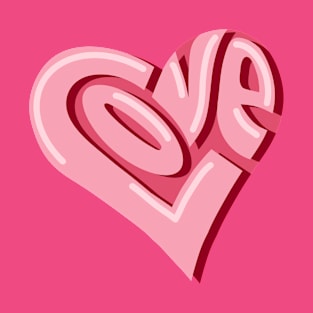 LOVE HEART PINK T-Shirt