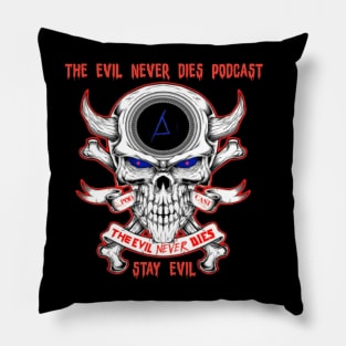 Evil Never Dies Banner Logo Pillow