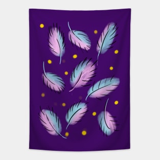 Carnival nights Leaves pattern Tapestry