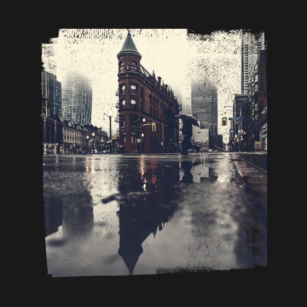 Toronto Flatiron Reflections Grunge Texture Style by Aziz