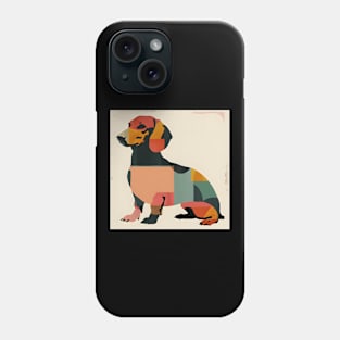 70s Dachshund Vibes: Pastel Pup Parade Phone Case