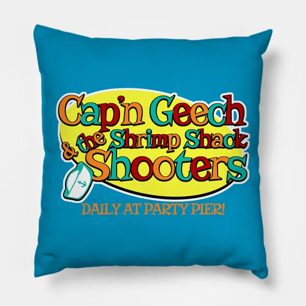 Captain Geech and the Shrimp Shack Shooters Pillow by PopCultureShirts