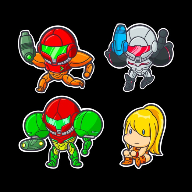 Chibi Metroid (Pack 2) by DrawingsFromHell