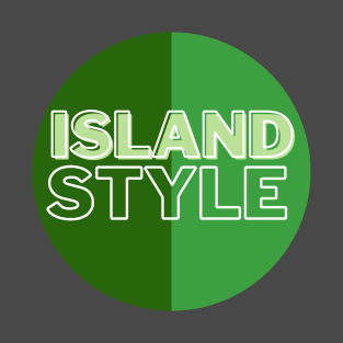 island style hawaii dark green tricolor circle T-Shirt