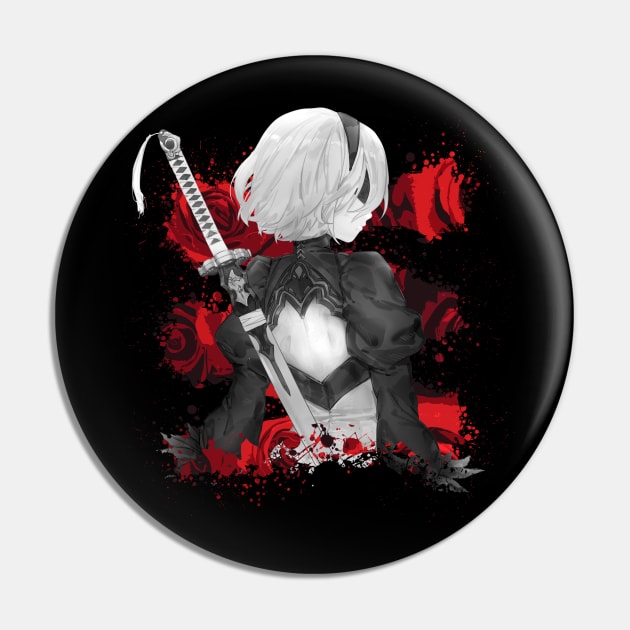 2B - Roses Pin by Scailaret