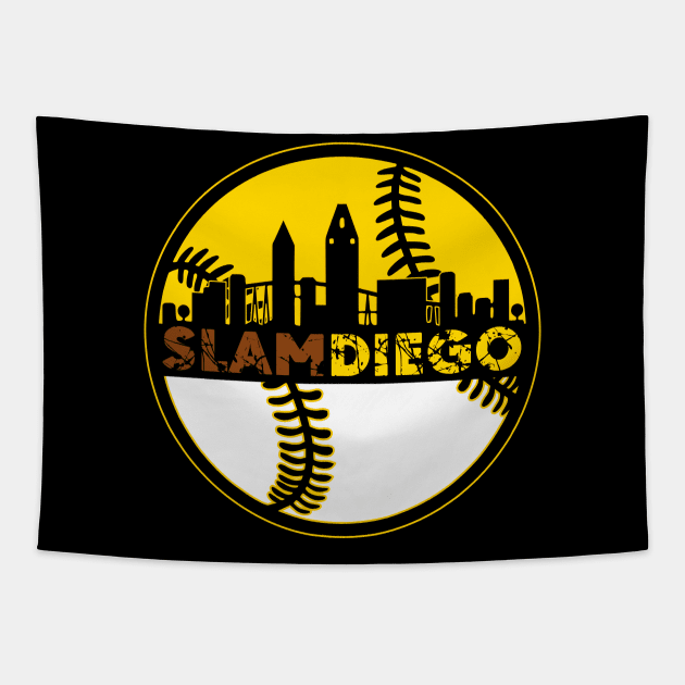 Slam Diego Baseball City Sunset 3 Tapestry by EnolaReven