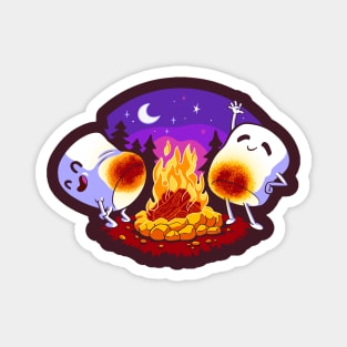 Cute Campfire Marshmallows Roasting Magnet