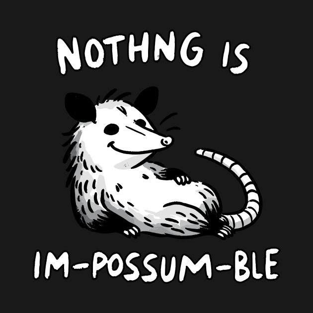 Impossumble Impossible Possum (Back Print) by DoodleDashDesigns