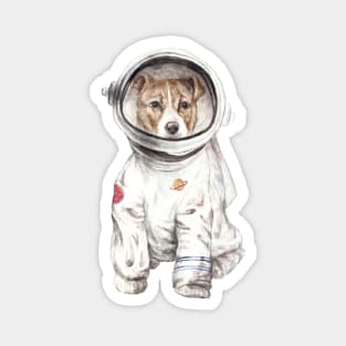 Laika Space Dog Astronaut Puppy Magnet