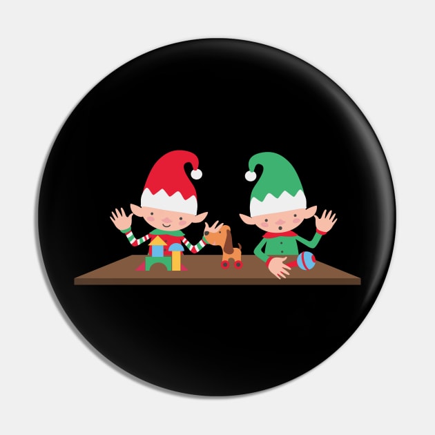 Santa's elves working Pin by holidaystore