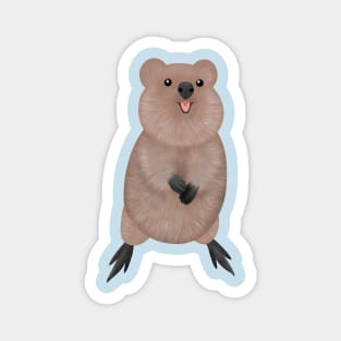 Happy smiling cute quokka cartoon design Magnet