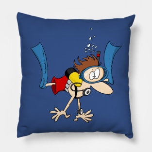 Scuba diver Pillow