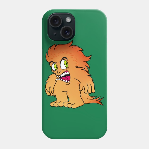 Fluffy Hair Monster Phone Case by Get A Klu Comics