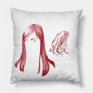 Red Hair Girls Pillow