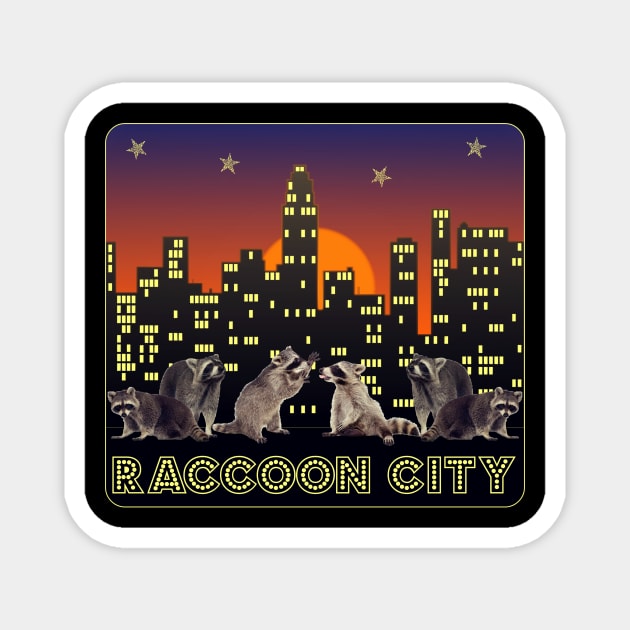 Raccoon City Magnet by ARTWORKandBEYOND