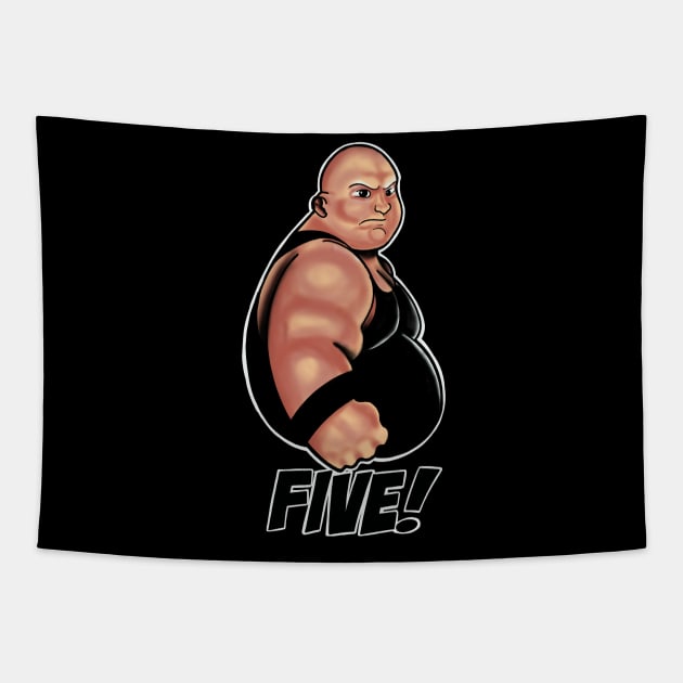 King Kong Bundy tribute Tapestry by BenWo357