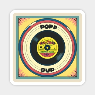 Vintage Pop Art Vinyl LP Magnet