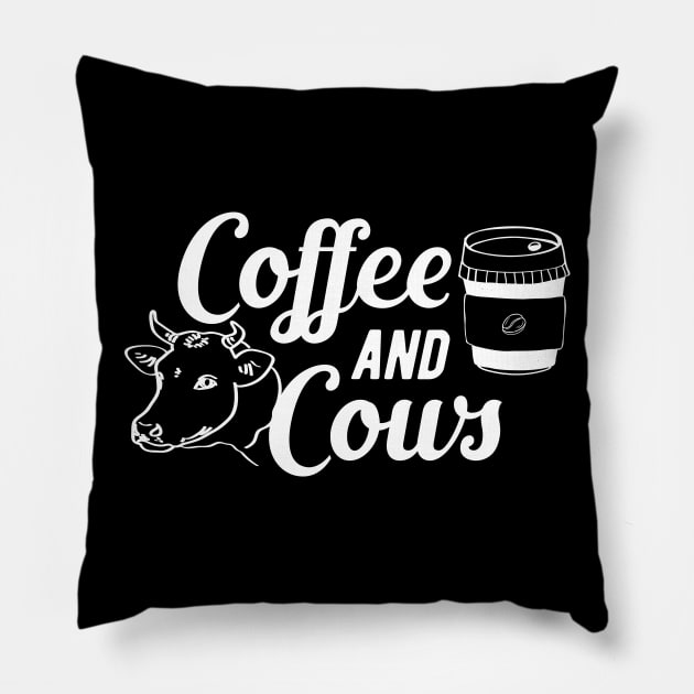 Coffee and cows Pillow by KC Happy Shop