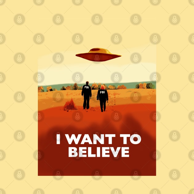 The X Files I want to believe poster FBI by Mimie20