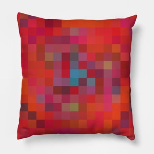 Mosaic of Colorful Retro ZigZag Pattern Pillow