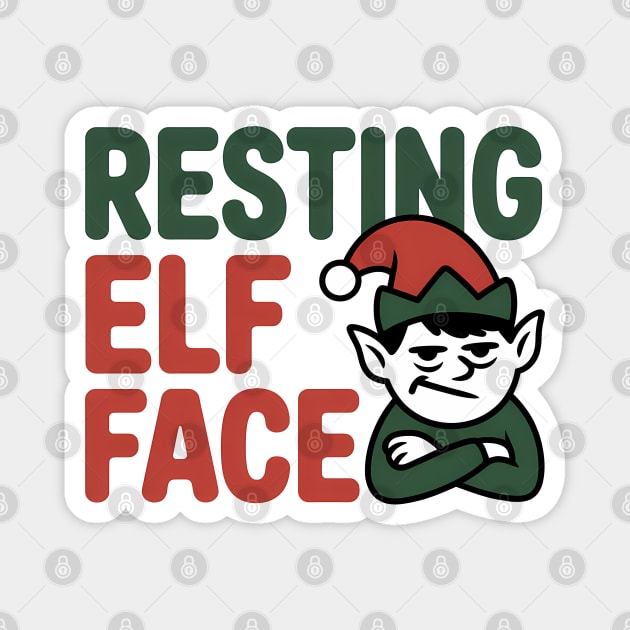 Resting Elf Face Funny Christmas Magnet by Emmanuel's Store 4