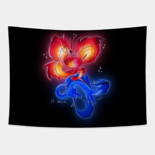 Livs hot and cold dragon pair Tapestry