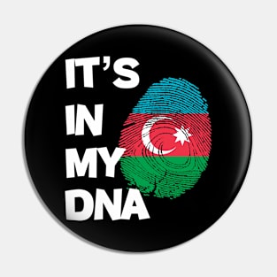 Flag of Azerbaijan  in fingerprint Pin