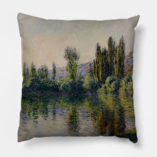 The Seine at Vetheuil by Claude Monet Pillow