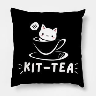 Kit-Tea Funny Cat in a Cup Pillow