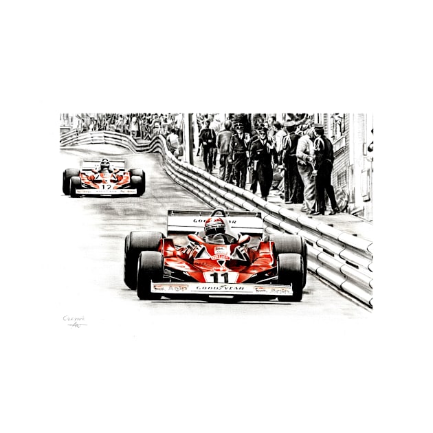 Niki Lauda. Ferrari 312T2. Monaco by oleynik