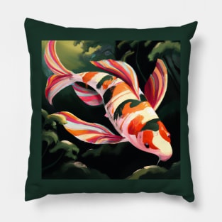 Candy Striped Koi Fish Pillow