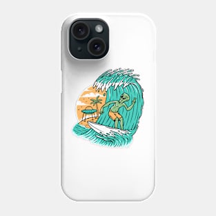 Alien Surfing Phone Case