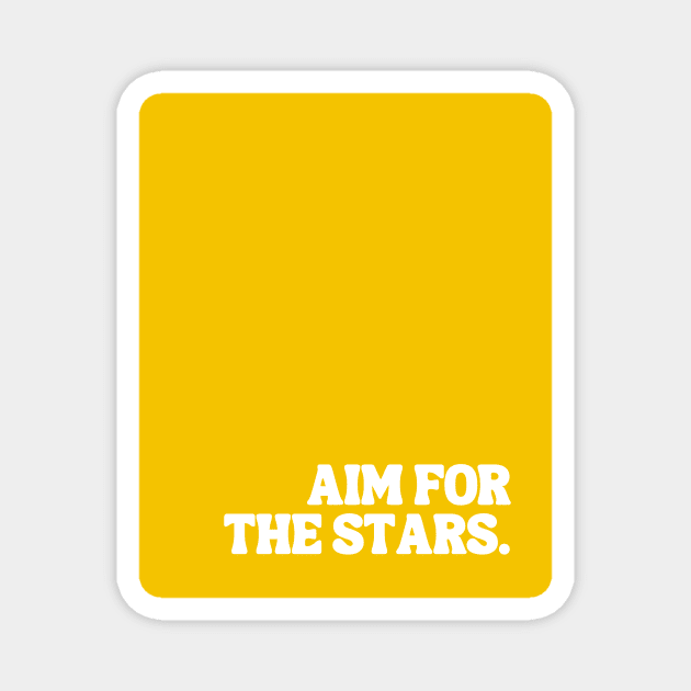 Yellow Aim For The Stars Magnet by April Twenty Fourth