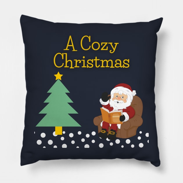 Bookworm Santa Pillow by A Cozy Christmas