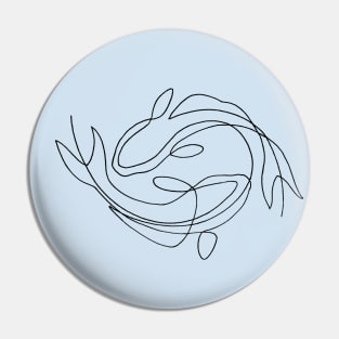 Koi Line Art Pin