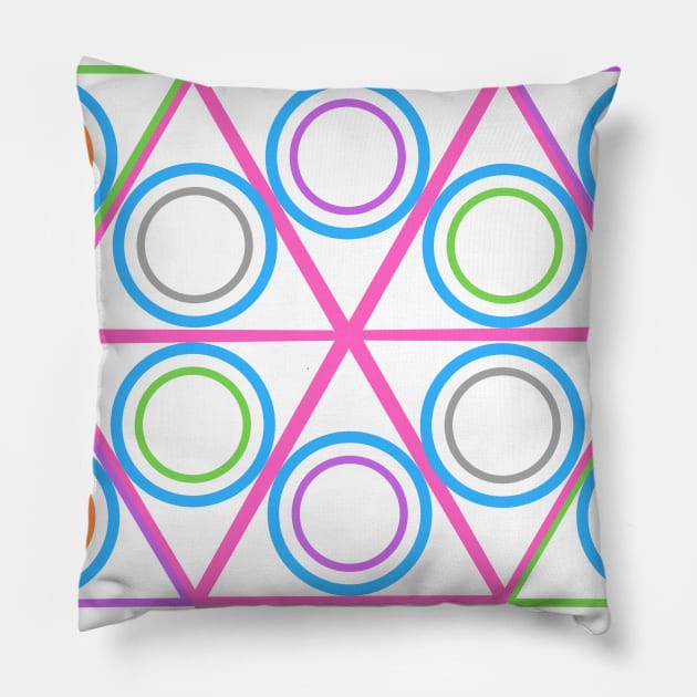 Triangle & Circle Star Texture Pillow by WaltzConer