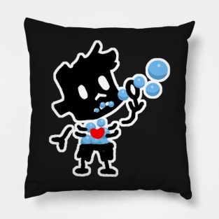 bubble zombie boy Pillow